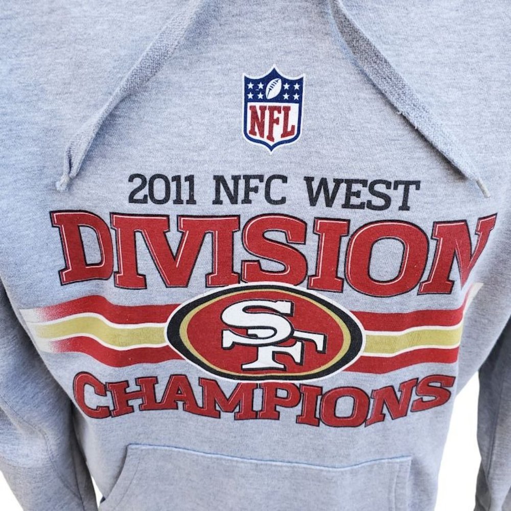 NFL 2011 San Francisco SF 49ers NFC West Division Champions Sweatshirt Hoodie M - Picture 2 of 5